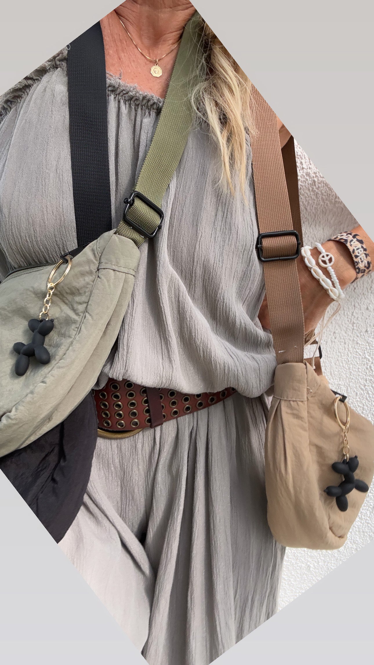 Bauchtasche Crossbody mit Anhänger