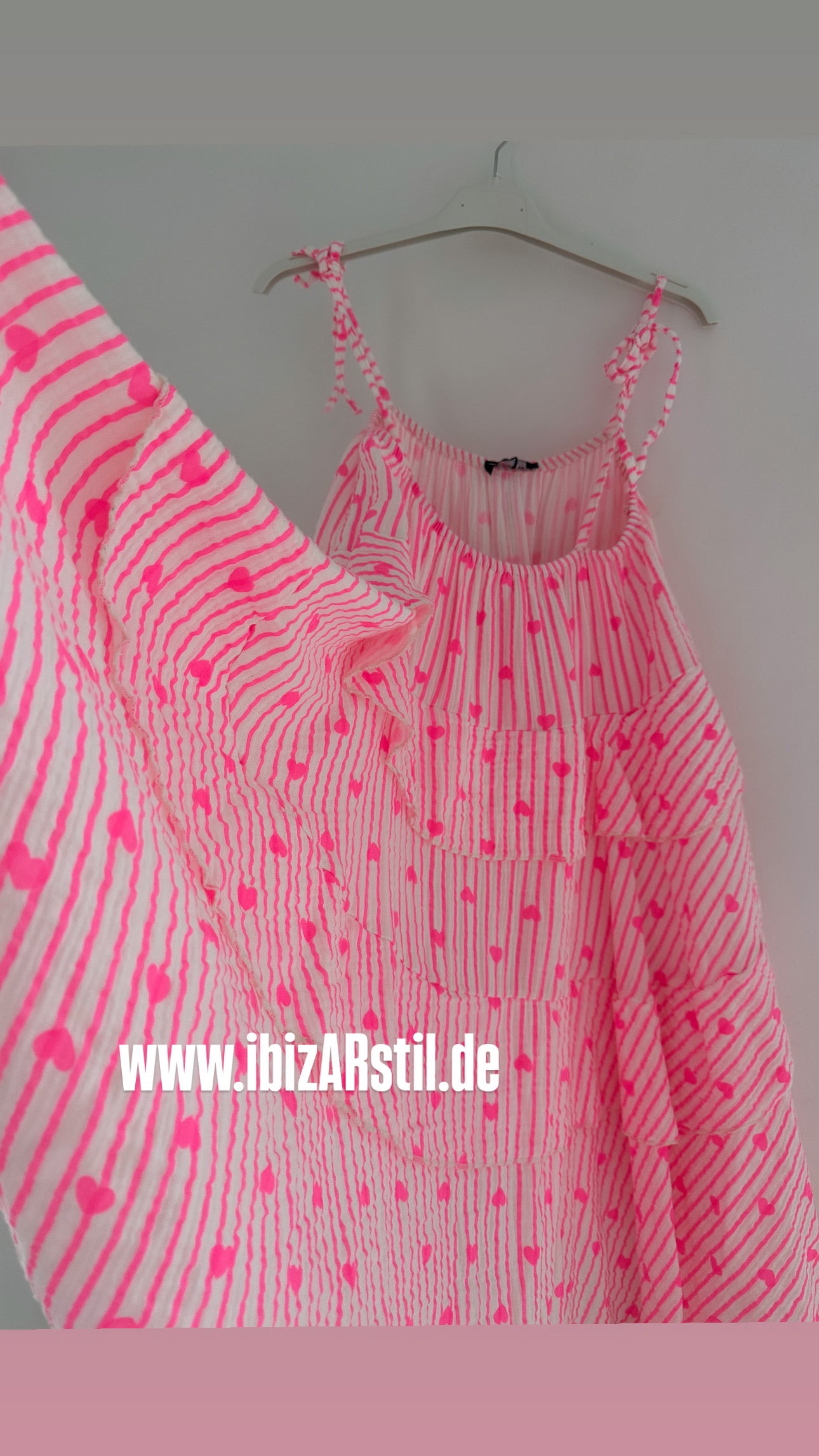 Musselin Kleid “Herziiii“ pink