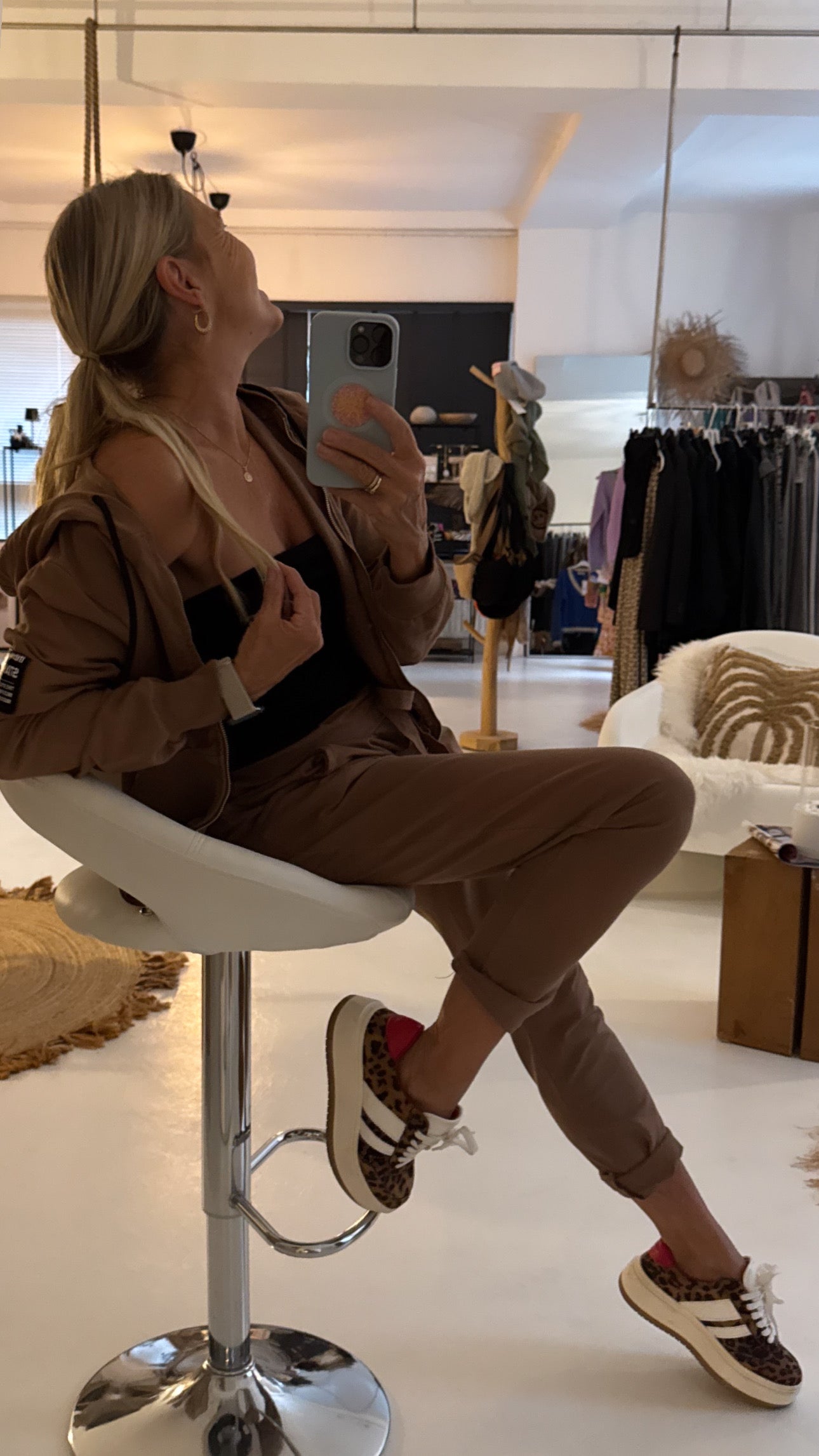 Jogger Set braun & olive