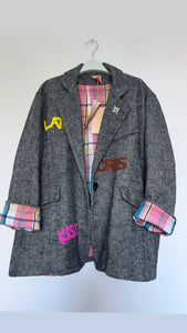 OVERSIZE Blazer mit Patches “Kiss“