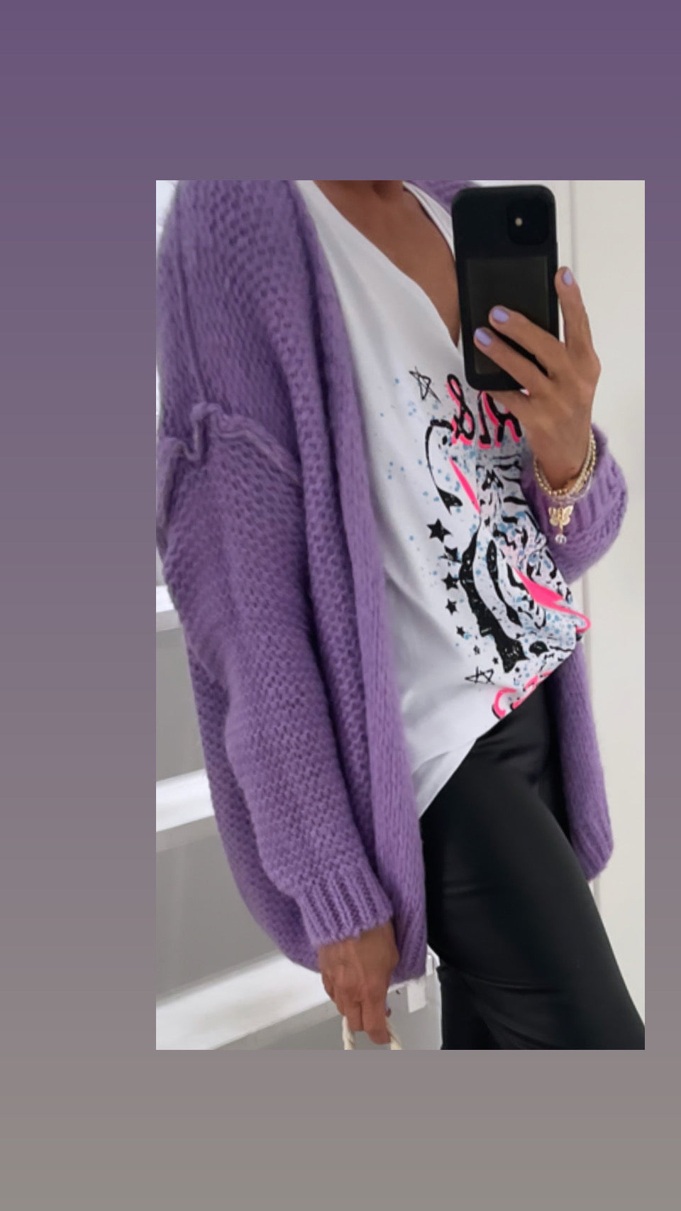 Strickjacke "Purple"