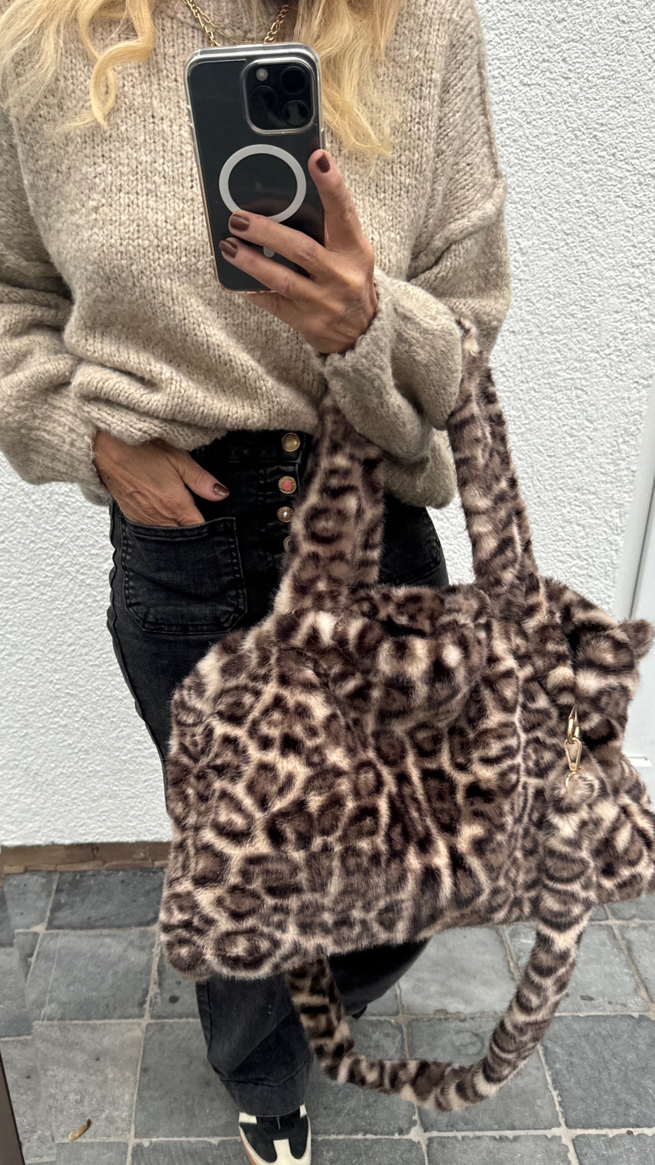 XXL BOHO  Bag Schultertasche Leo