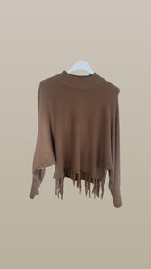 Boho Pullover “Fransi braun“