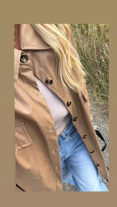 Leichter Mantel im Leder Look