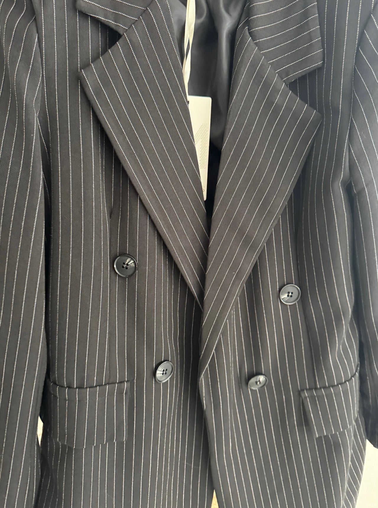 Blazer schwarz Nadelstreifen