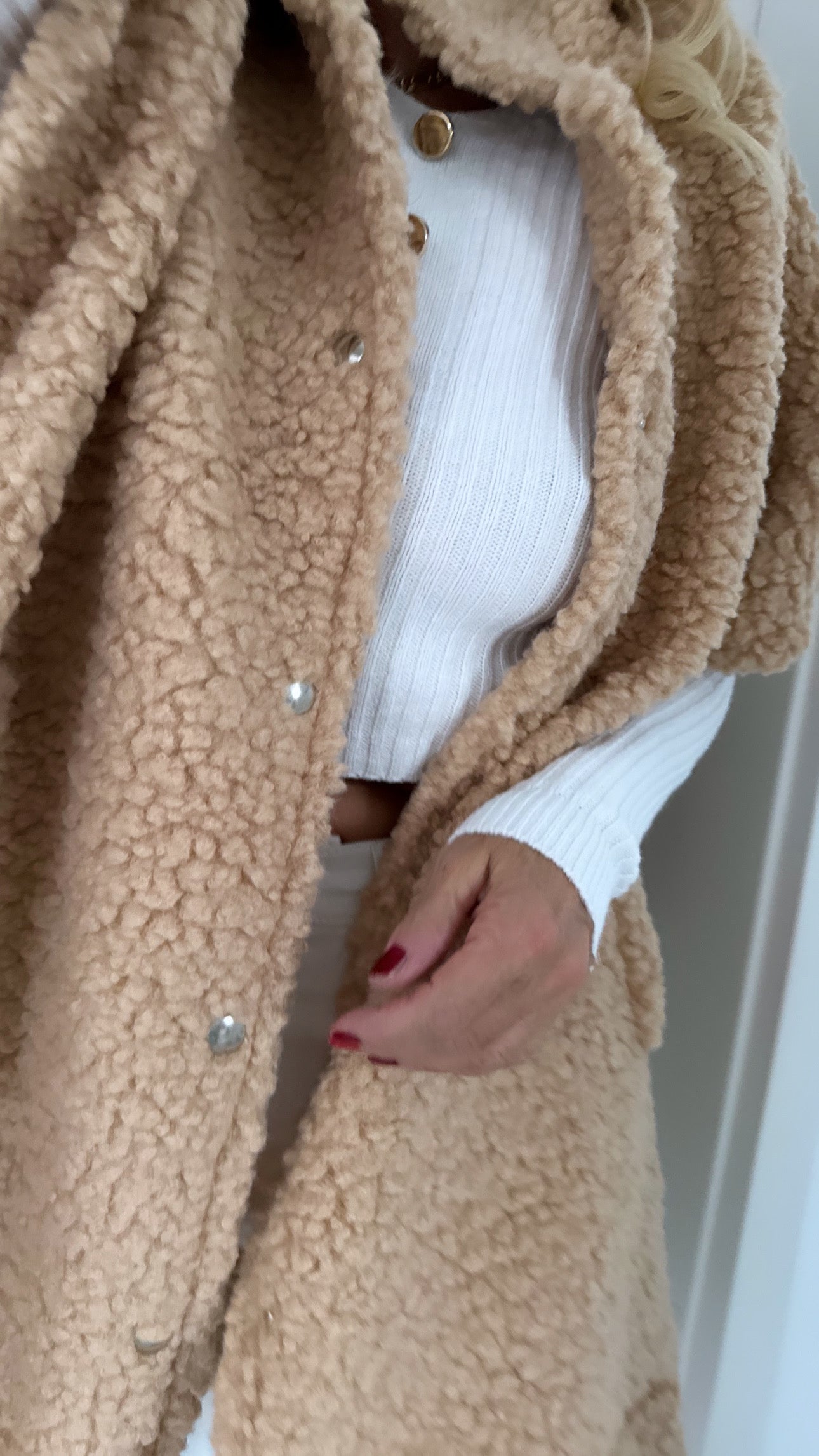 Teddy Weste Camel OVERSIZED