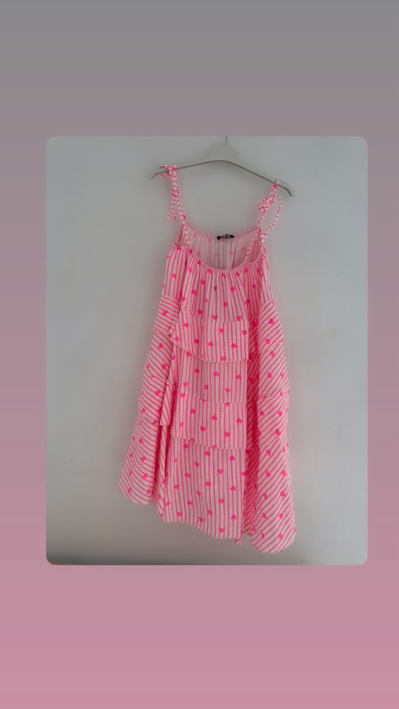 Musselin Kleid “Herziiii“ pink