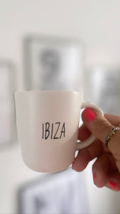 Tasse weiß matt "Ibiza"