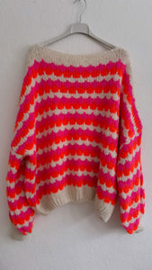 Strickpullover “Nina“ pink orange