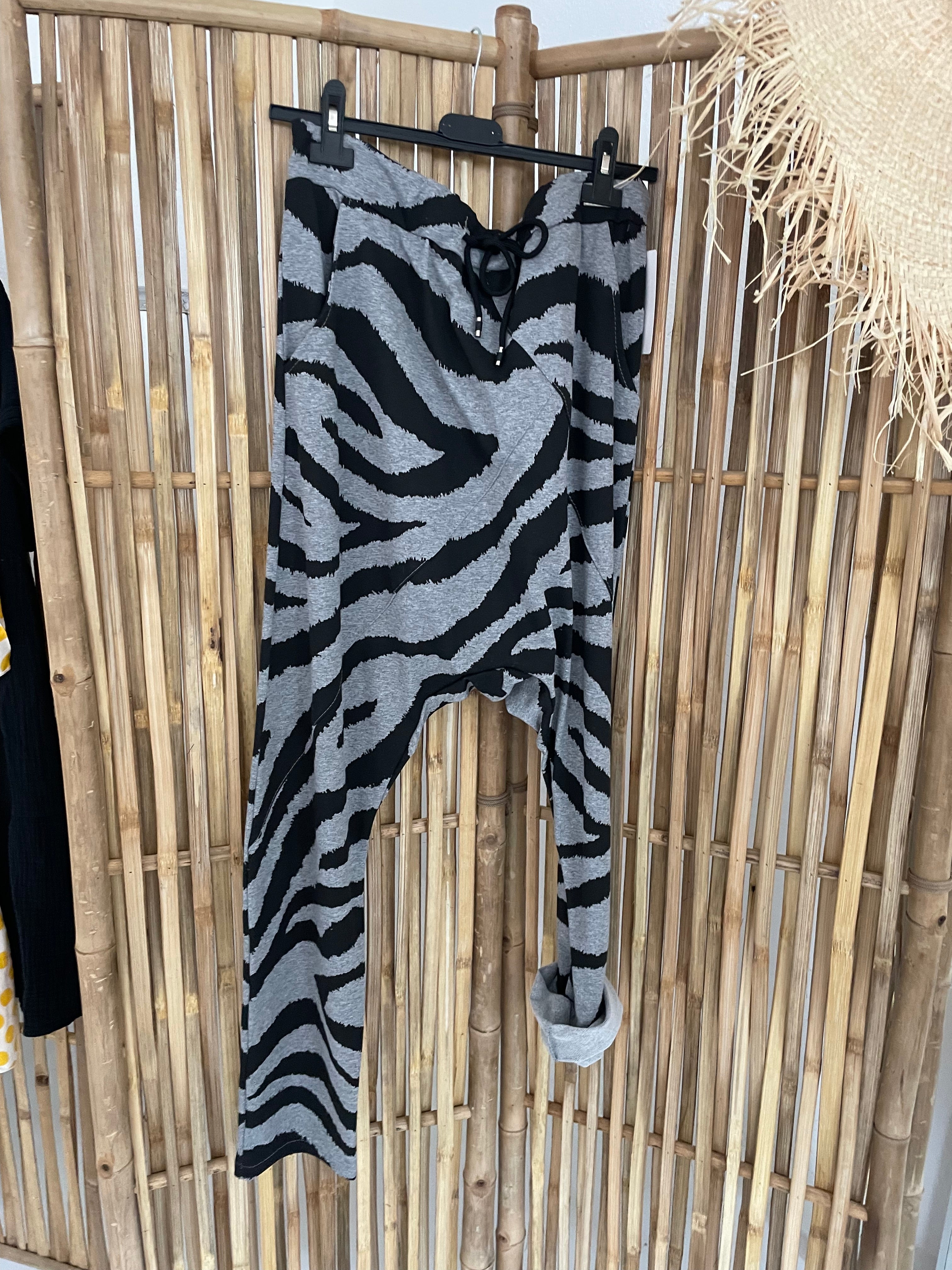 Boho Baggy Hose "Zebra"