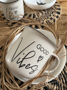 Boho Kaffeetasse “Good Vibes“