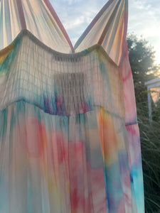 Spaghetti Kleid "Rainbow" lang