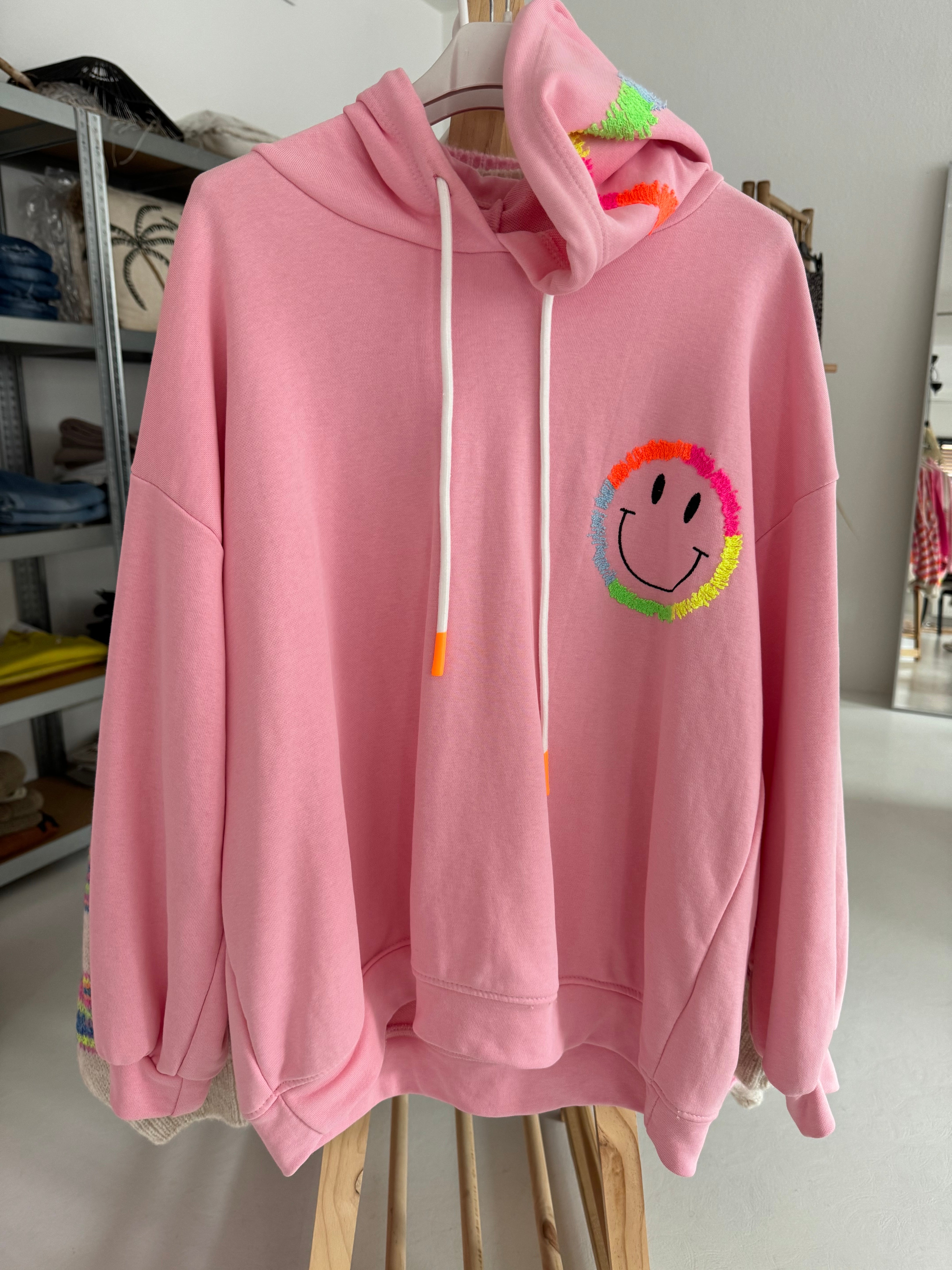 Hoodie "Smiley"rosa"