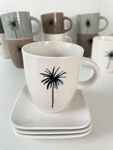 Tasse "Palme" weiß