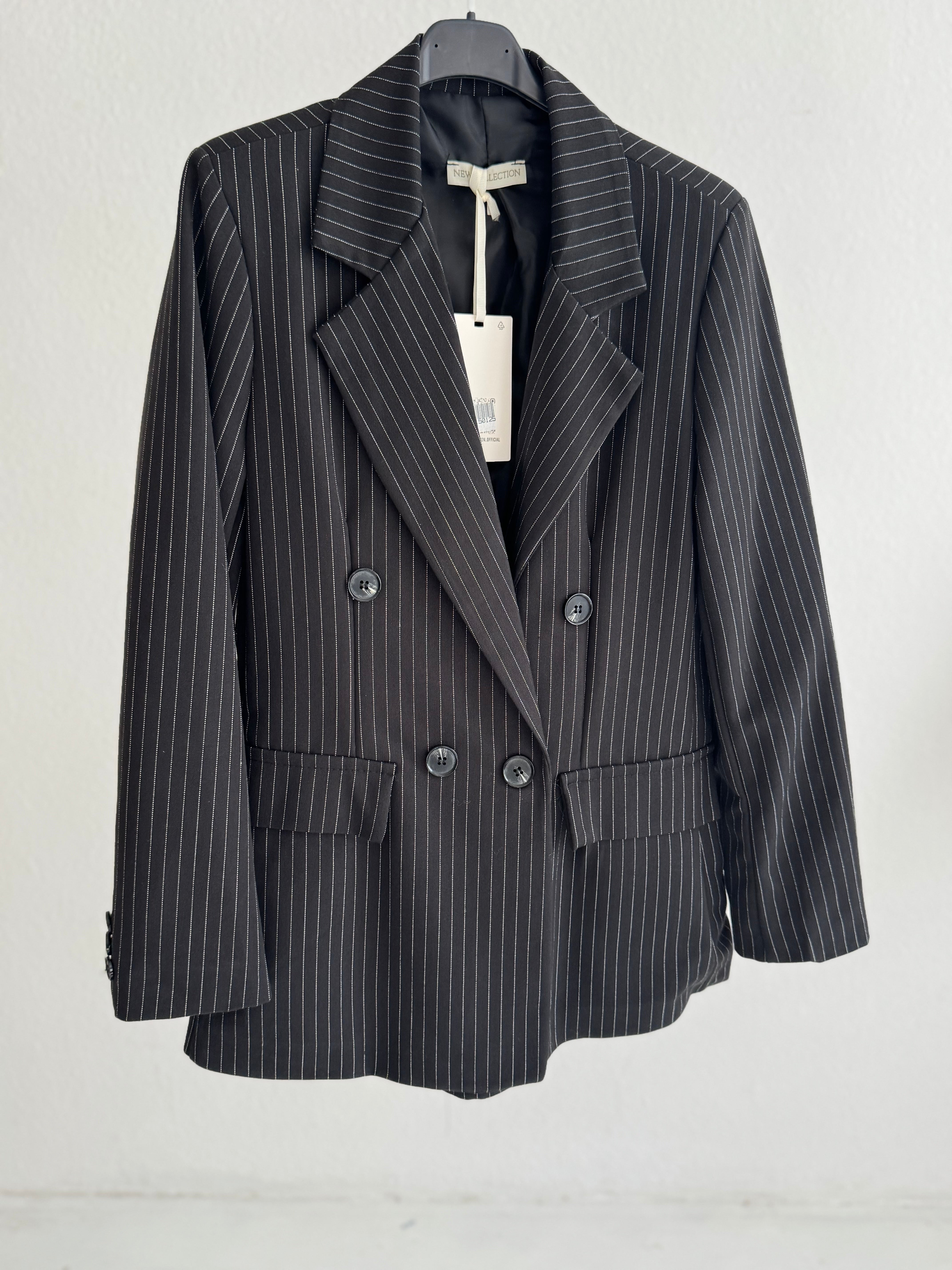 Blazer schwarz Nadelstreifen