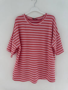 Kurzarm Shirt STRIPE Rot