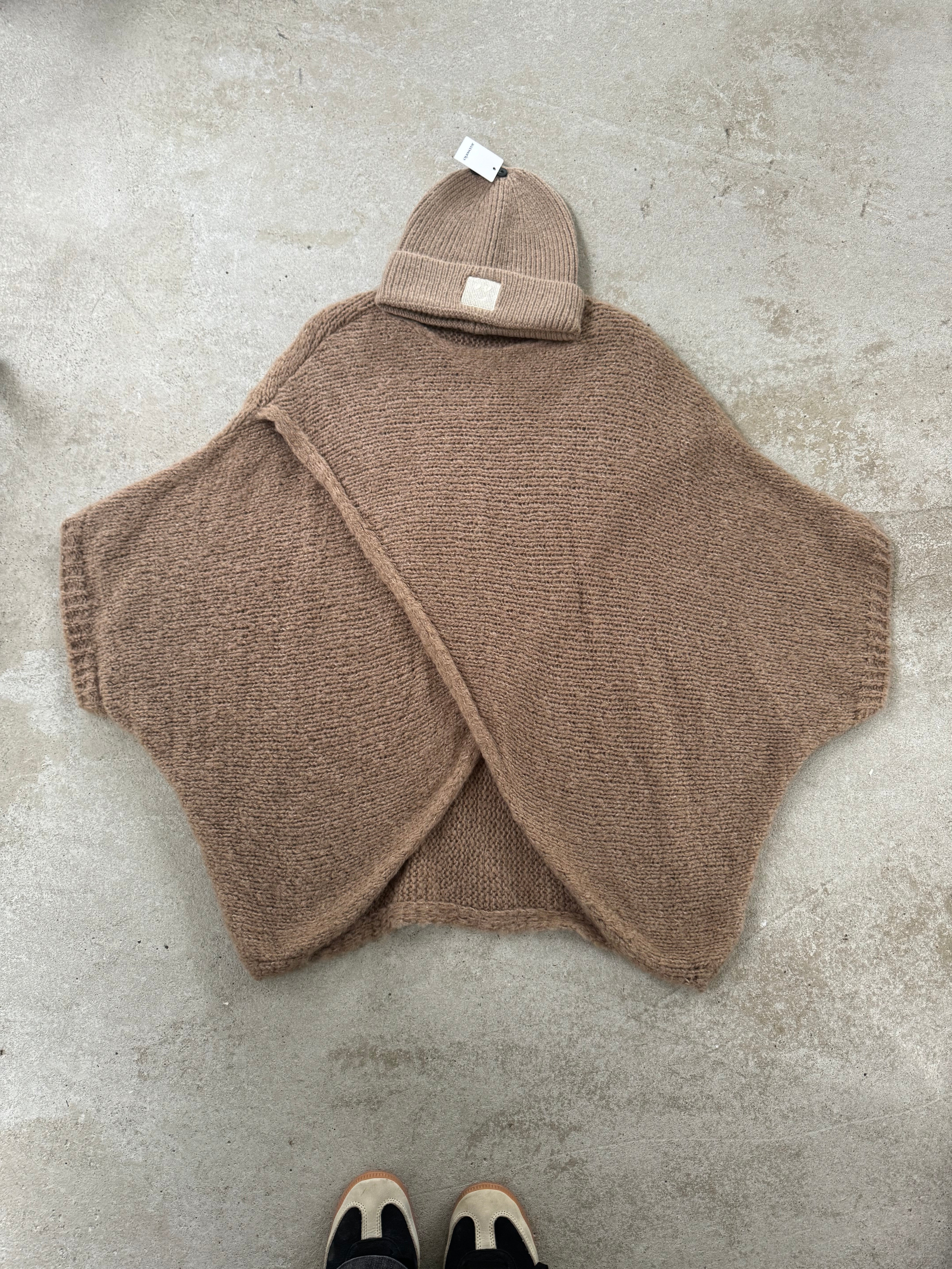 Überwurf Strickpullover Camel