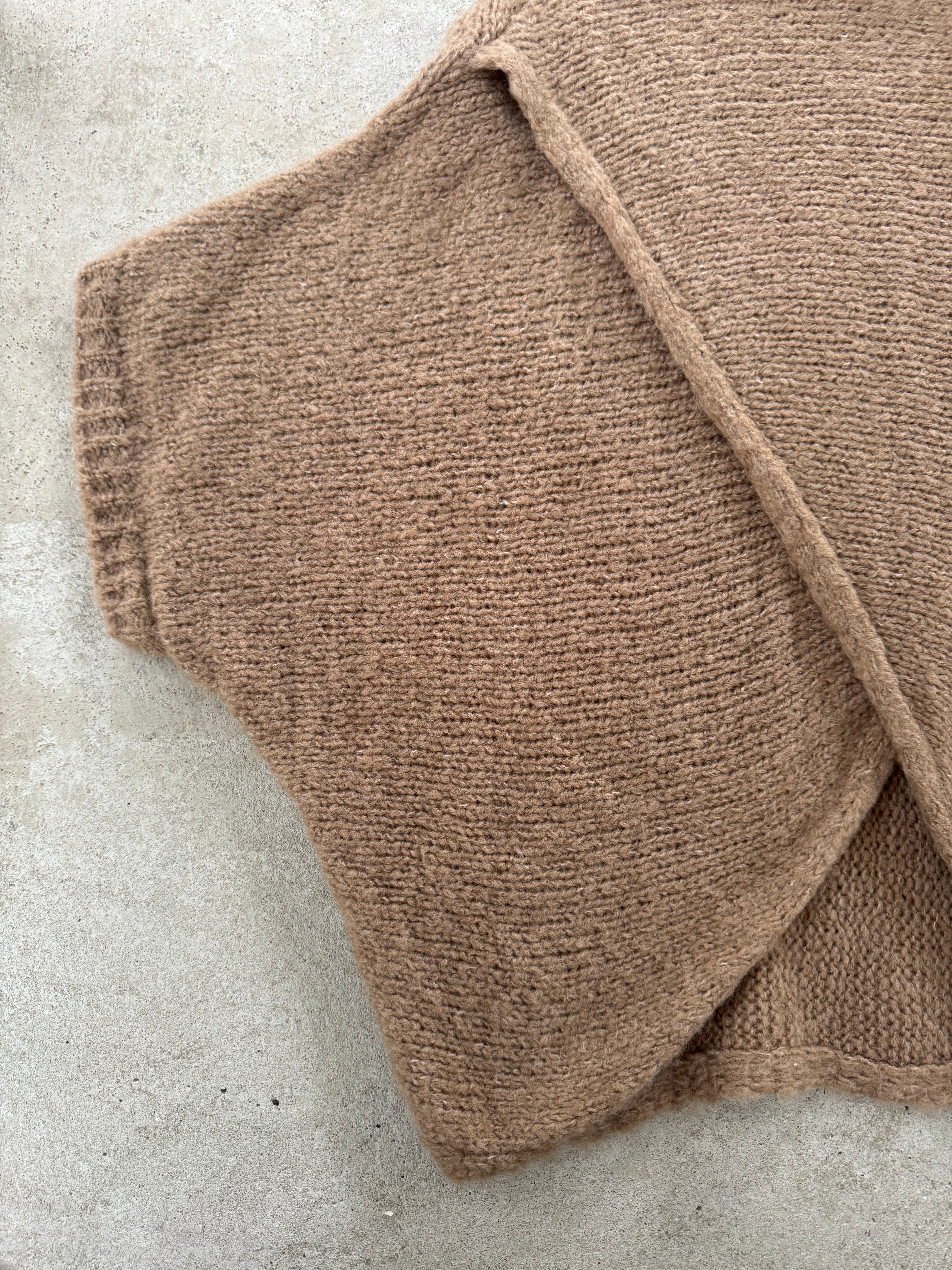 Überwurf Strickpullover Camel