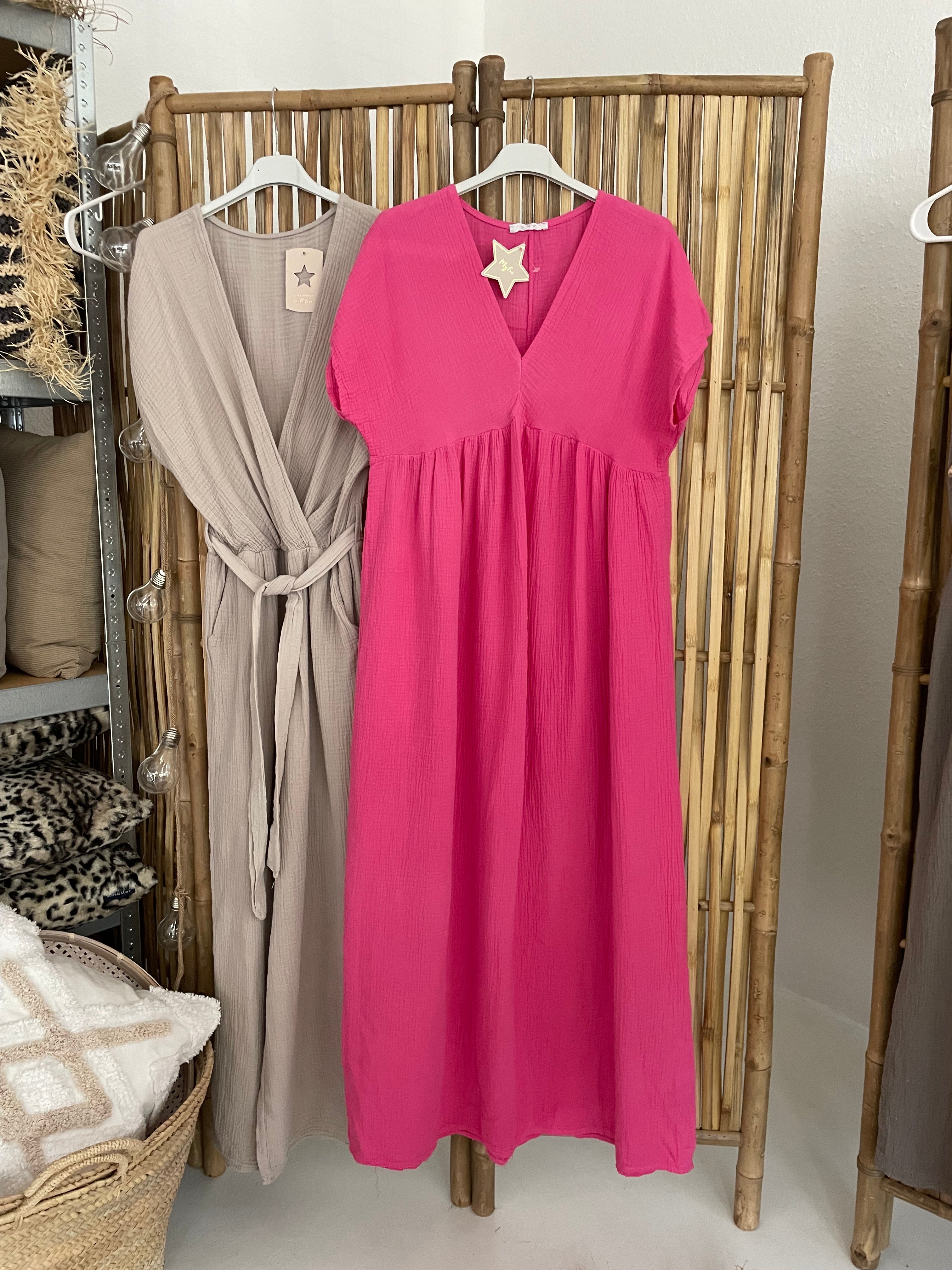 Musselin MAXI Kleid "PINK"