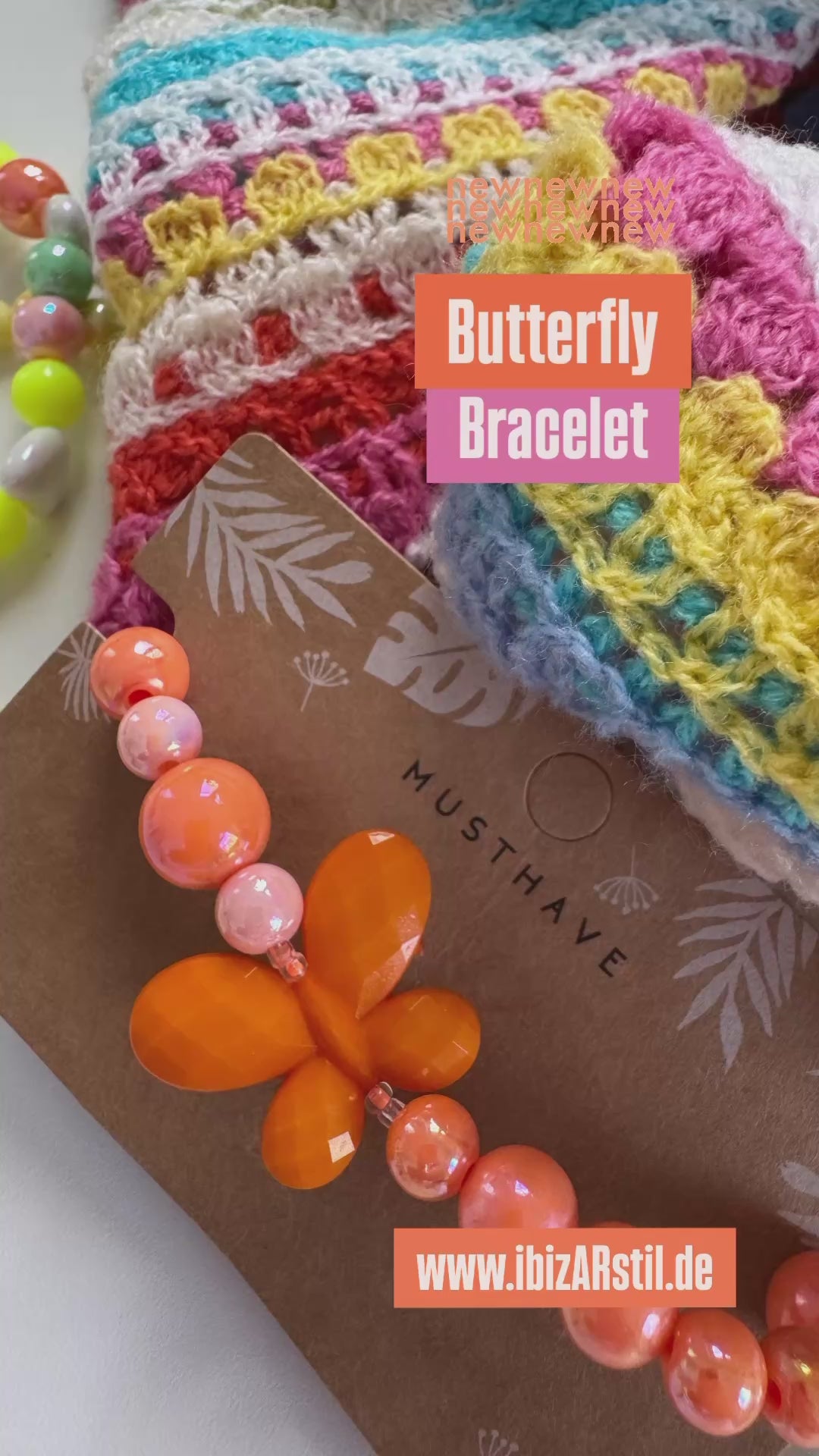 Armband "Butterfly“ orange