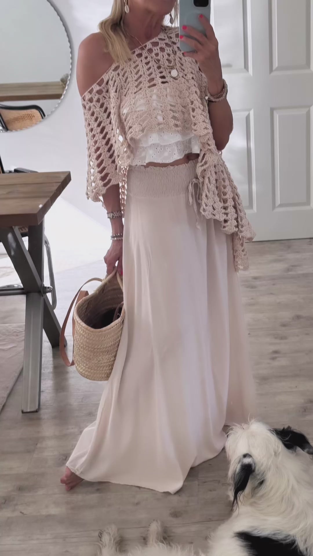 BOHO Häkelweste Poncho Bolero Top