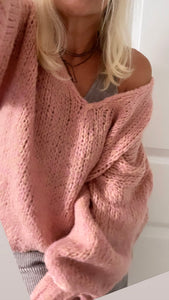 Pullover "Dreamy" rosa & beige