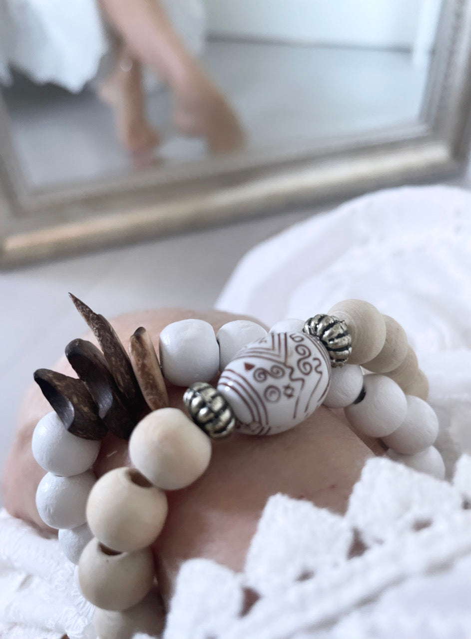 Armband "BOHO White"