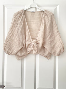 Leinen Bolero "ONE" beige