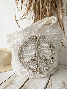 Shopper "Shell-Peace-white"