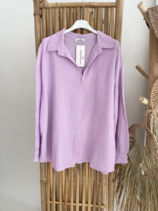 Musselin Bluse "flieder"