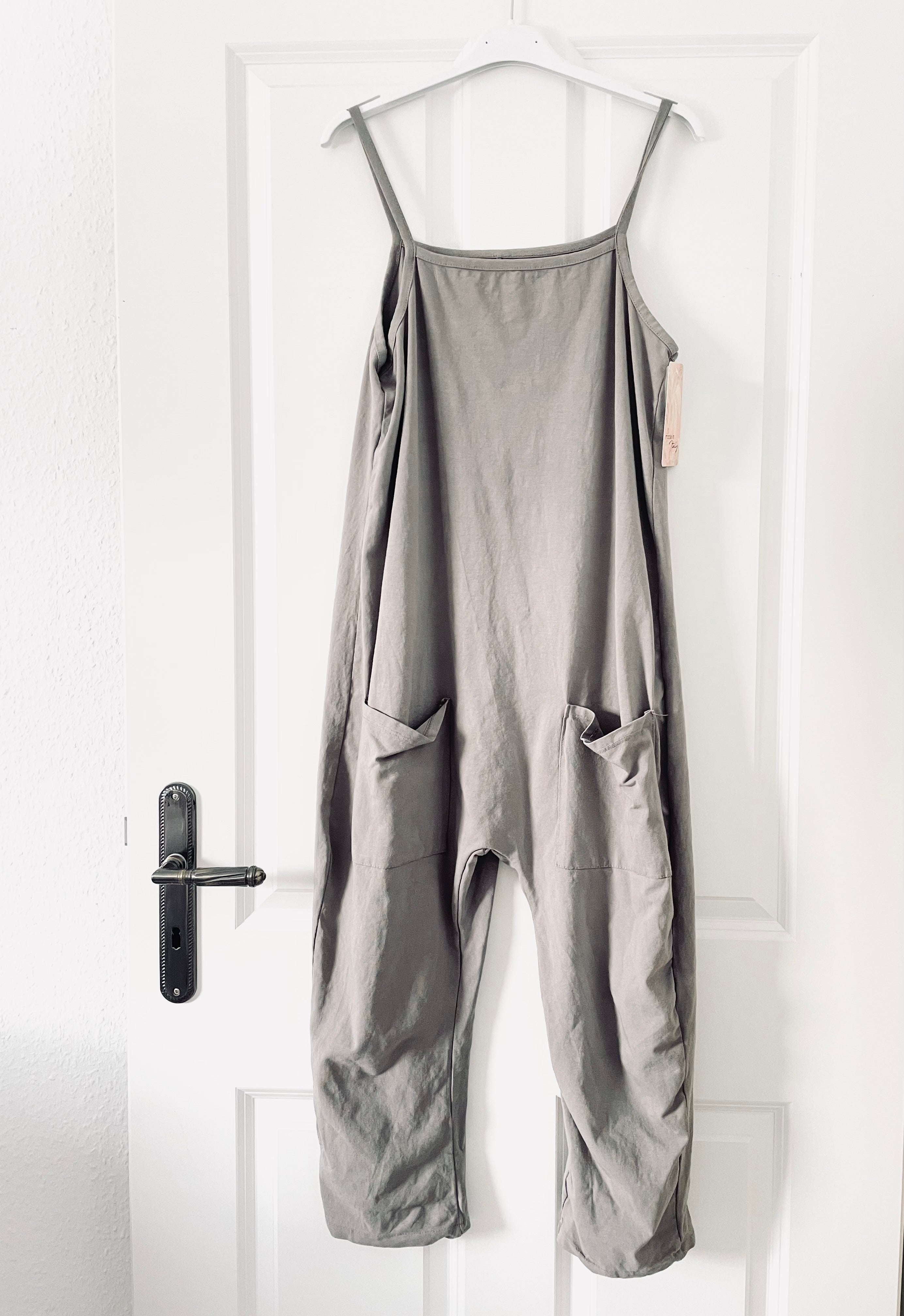 Jumpsuit - Overall "Light" taupe, beige & schwarz