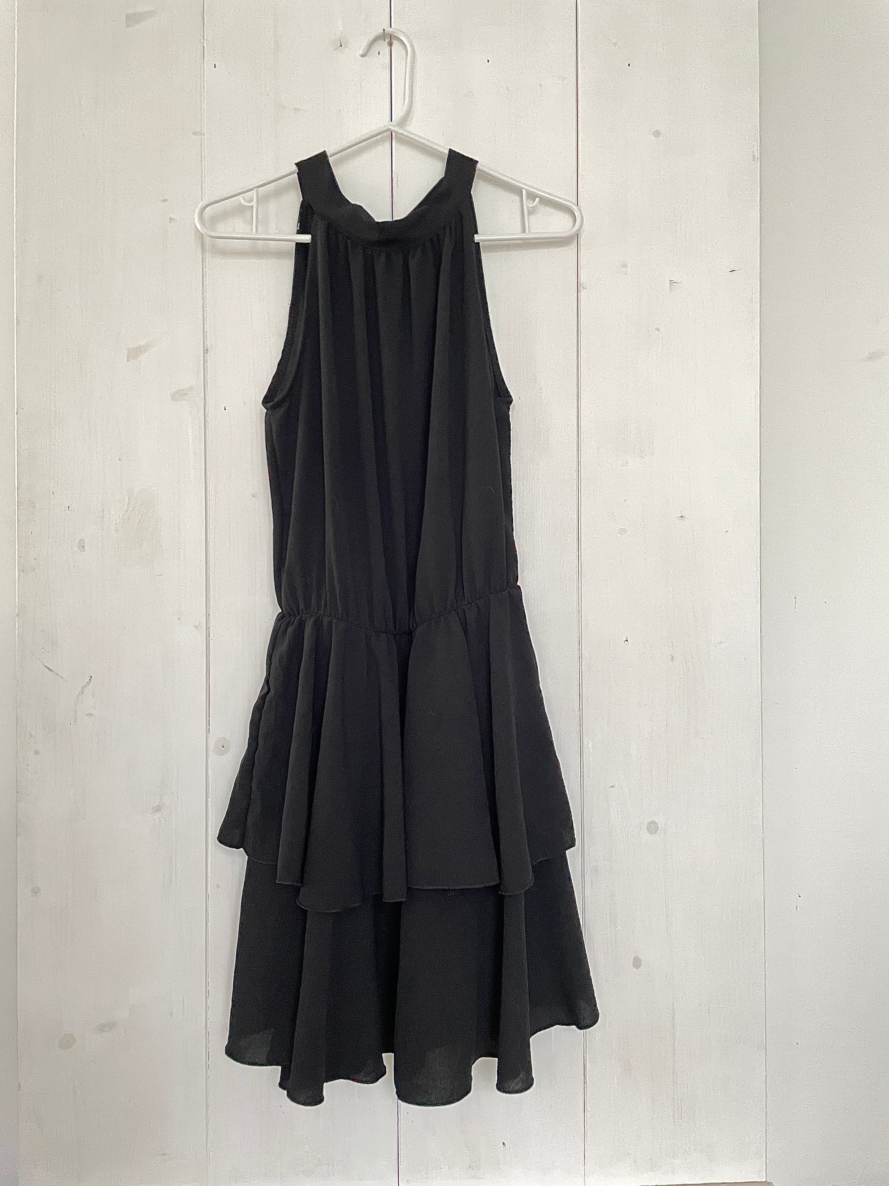 Chiffon Kleid "black"